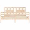 Super King Size Bed Frame with Headboard | Solid Wood Design