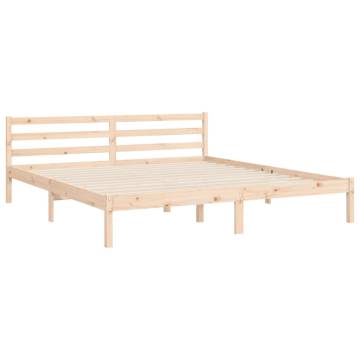 Super King Size Bed Frame with Headboard | Solid Wood Design