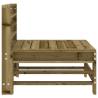 Garden Middle Sofa - Impregnated Pine Wood | HipoMarket