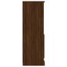 Highboard Brown Oak | 60x35.5x103.5 cm | Durable Engineered Wood