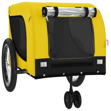 Durable Pet Bike Trailer - Yellow & Black - Comfortable & Safe