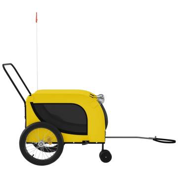 Durable Pet Bike Trailer - Yellow & Black - Comfortable & Safe