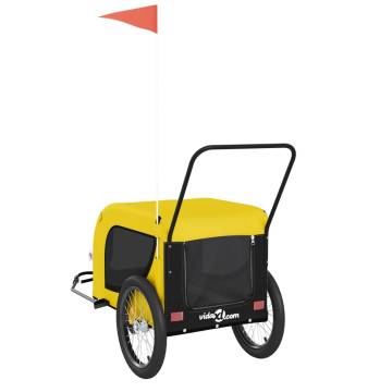 Durable Pet Bike Trailer - Yellow & Black - Comfortable & Safe