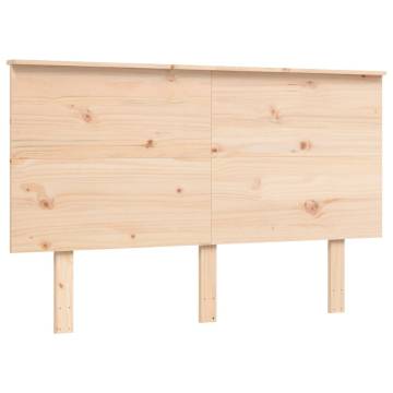 Solid Wood Double Bed Frame with Headboard - HipoMarket