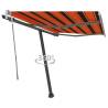 Freestanding Manual Retractable Awning 350x250 cm Orange/Brown Colour multicolour Size 350 x 250 cm Quantity in Package 1 