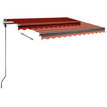 Freestanding Manual Retractable Awning 350x250 cm - Orange/Brown