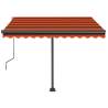 Freestanding Manual Retractable Awning 350x250 cm - Orange/Brown