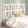 Stylish White Bed Headboard - Solid Pine Wood | Hipomarket