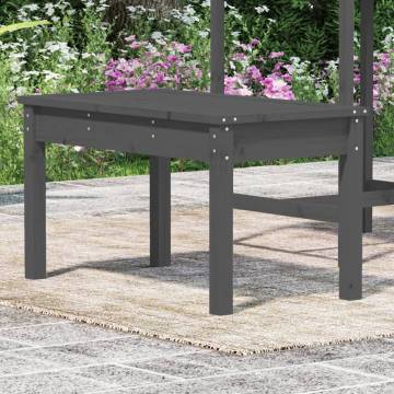 Garden Bench Grey 80x44x45 cm - Solid Pine Wood