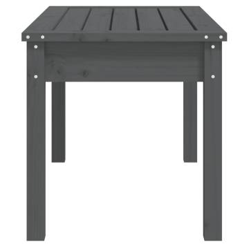 Garden Bench Grey 80x44x45 cm - Solid Pine Wood