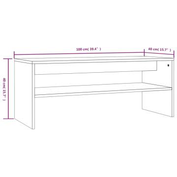 Stylish Smoked Oak Coffee Table - 100x40x40 cm | HipoMarket