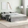 Grey Sonoma Double Bed Frame 135x190 cm - Modern Design