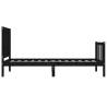 Solid Wood Black Single Bed Frame with Headboard | Hipo Market