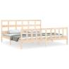 Super King Size Solid Wood Bed Frame with Headboard