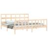 Super King Size Solid Wood Bed Frame with Headboard