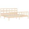 Super King Size Solid Wood Bed Frame with Headboard