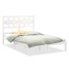 White Solid Wood Bed Frame 120x200 cm - Timeless Design