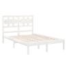 White Solid Wood Bed Frame 120x200 cm - Timeless Design