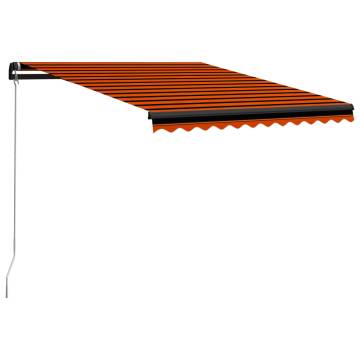 Manual Retractable Awning 350x250 cm | Orange & Brown