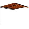 Manual Retractable Awning 350x250 cm | Orange & Brown