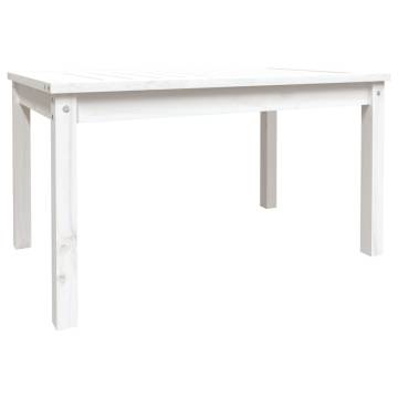 Garden Table White | Solid Pine Wood 82.5x50.5 cm - HipoMarket