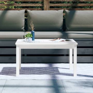 Garden Table White | Solid Pine Wood 82.5x50.5 cm - HipoMarket