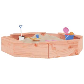 Octagon Solid Wood Sandbox with Seats for Creative Play