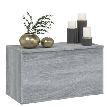 Stylish Grey Sonoma Storage Chest - Multi-Functional 84x42 cm