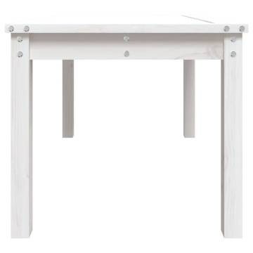 Garden Table White | Solid Pine Wood 82.5x50.5 cm - HipoMarket