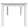 Garden Table White | Solid Pine Wood 82.5x50.5 cm - HipoMarket