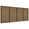 Honey Brown Wall Headboard - Solid Pine, 206x3x91.5 cm