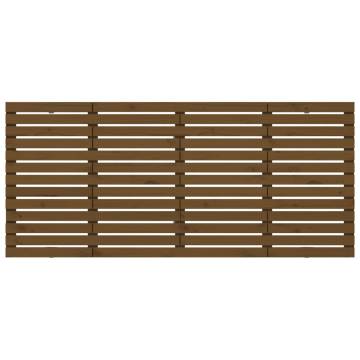 Honey Brown Wall Headboard - Solid Pine, 206x3x91.5 cm