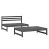 2 Piece Grey Garden Lounge Set - Solid Pine Wood