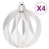 70 Piece Silver and White Christmas Bauble Set - Hipomarket