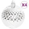 70 Piece Silver and White Christmas Bauble Set - Hipomarket