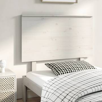 White Solid Pine Bed Headboard | Stylish & Rustic Design