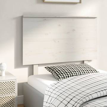 White Solid Pine Bed Headboard | Stylish & Rustic Design