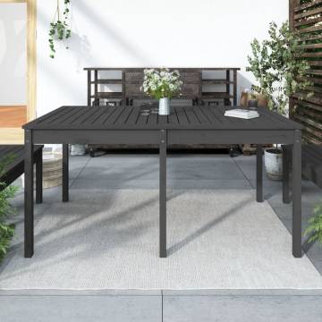 Garden Table Grey 159.5x82.5 cm Solid Wood Pine | Hipo Market