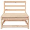 Garden Sofa Armless with Footstool - Solid Wood Pine