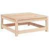 Garden Sofa Armless with Footstool - Solid Wood Pine