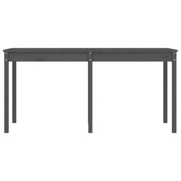 Garden Table Grey 159.5x82.5 cm Solid Wood Pine | Hipo Market