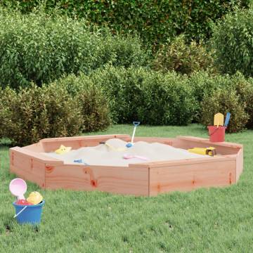 Solid Wood Octagon Sandbox with Seats for Creative Play | Hipomarket