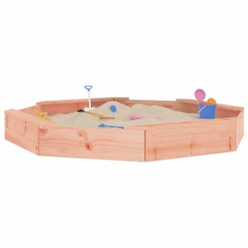 Solid Wood Octagon Sandbox with Seats for Creative Play | Hipomarket