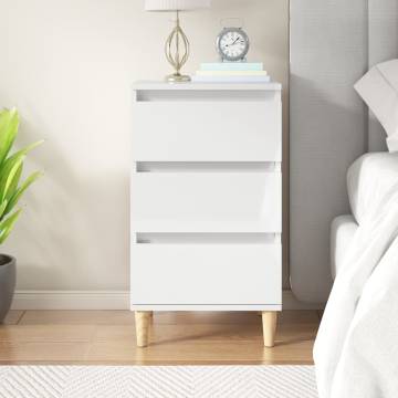 High Gloss White Bedside Cabinet - Stylish & Durable | Hipomarket