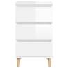 High Gloss White Bedside Cabinet - Stylish & Durable | Hipomarket