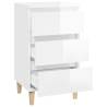 High Gloss White Bedside Cabinet - Stylish & Durable | Hipomarket