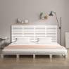 Elegant Wall Headboard White - Solid Pine Wood 166x3x91.5 cm