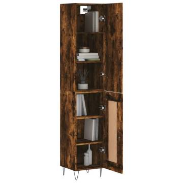 Elegant Highboard in Smoked Oak - Storage & Style