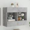 TV Wall Cabinet with LED Lights Concrete Grey 78.5x30x60.5 cm Colour concrete grey Quantity in Package 1 Width 78.5 cm 