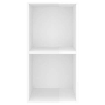 High Gloss White Wall-Mounted TV Cabinet - 37x37x72 cm